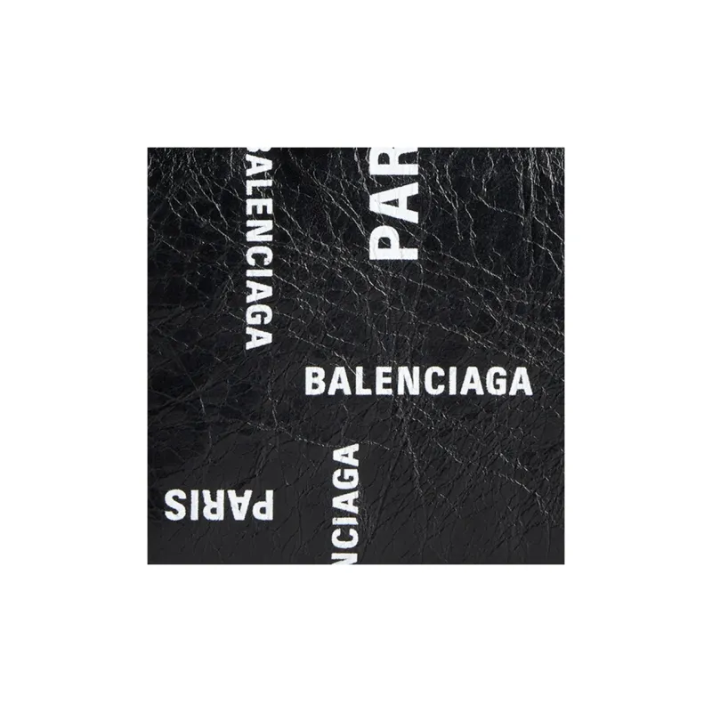Balenciaga Allover Logo Printed Coin Mini Wallet-4