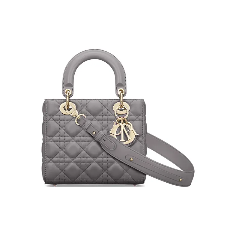 DIOR Lady DiorMy ABCDior Sheepskin Lady Dior Bag, Shoulder Bag, Crossbody Bag, Handbag Small Size Women's Gray-1