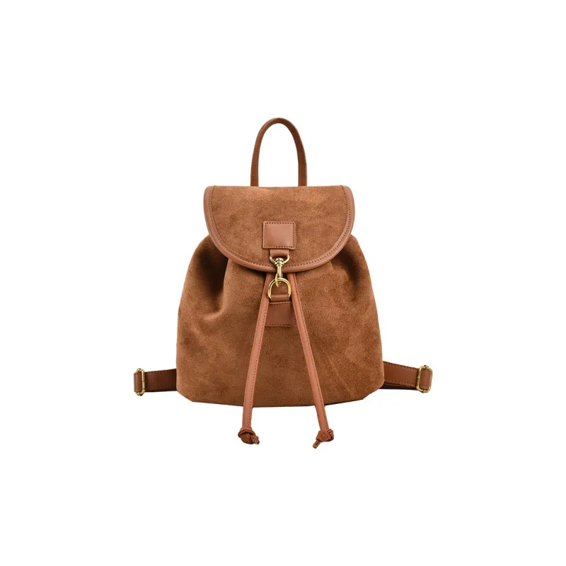 NOMK Leather Flap Bag, Chain Bag, Bucket Bag, Backpack Regular Women's White-6
