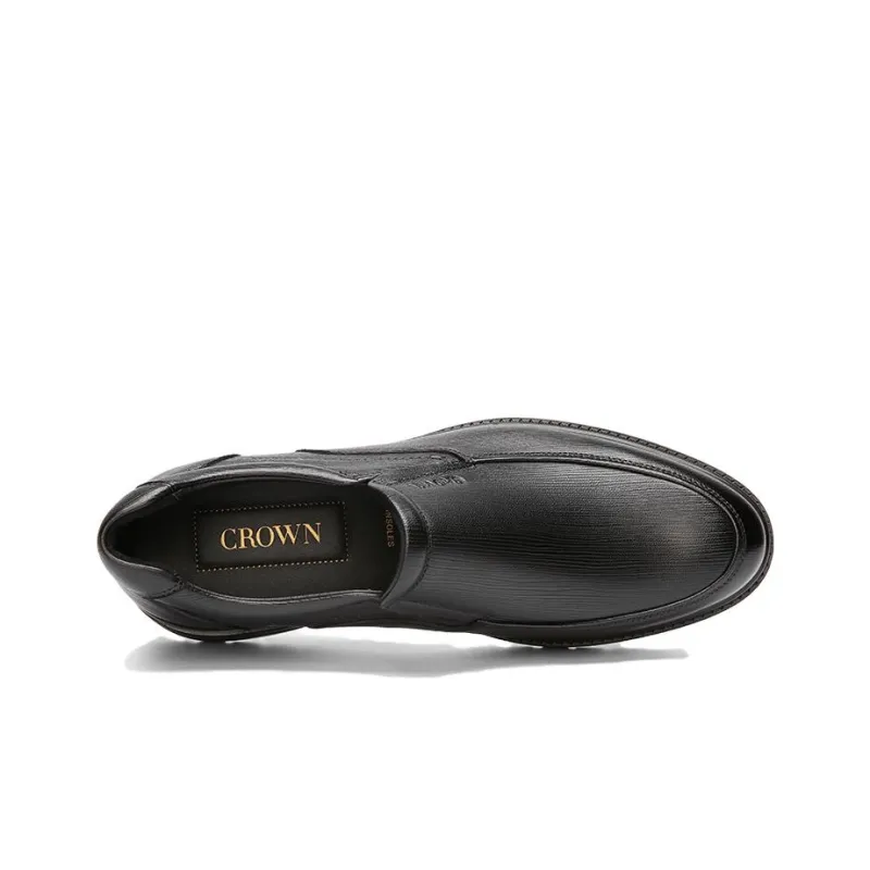 CROWN Men's Casual Shoes Men Low Top Black-3
