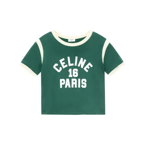 CELINE T-Shirts Women's Green