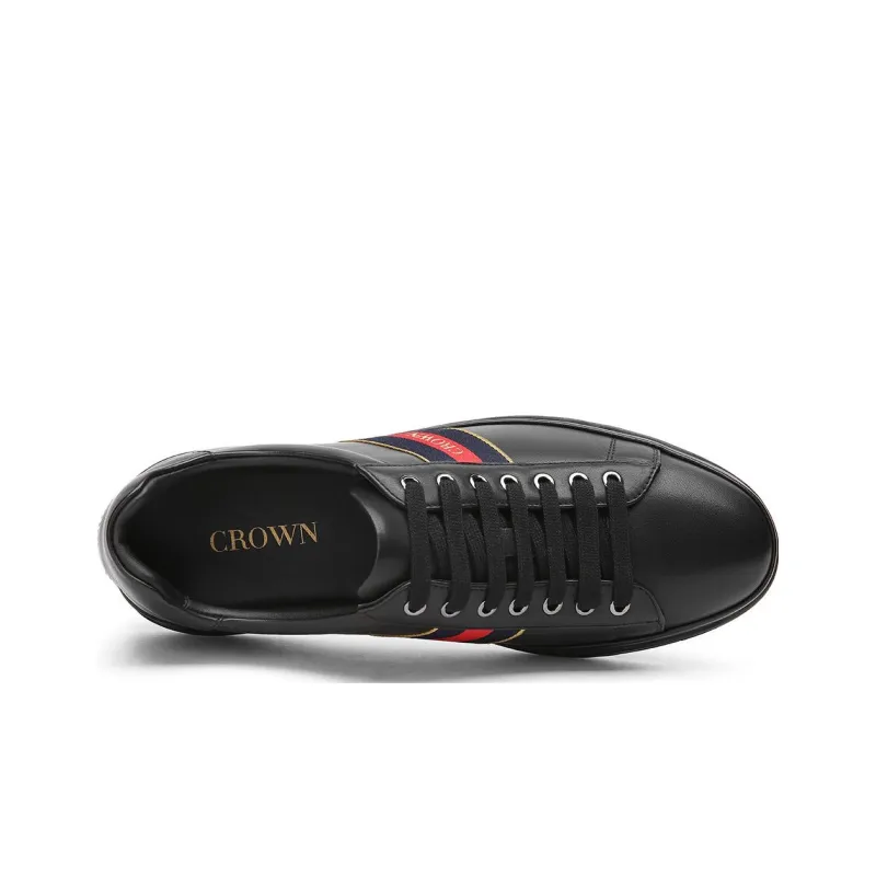 CROWN Low Top Skateboard Shoes Men's Black-2