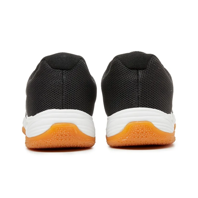 VOIT Cushioning Abrasion Resistant Breathable Low Top Badminton Shoes Unisex White Black-4