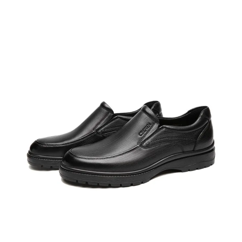 CROWN Men's Casual Shoes Men Low Top Black-2