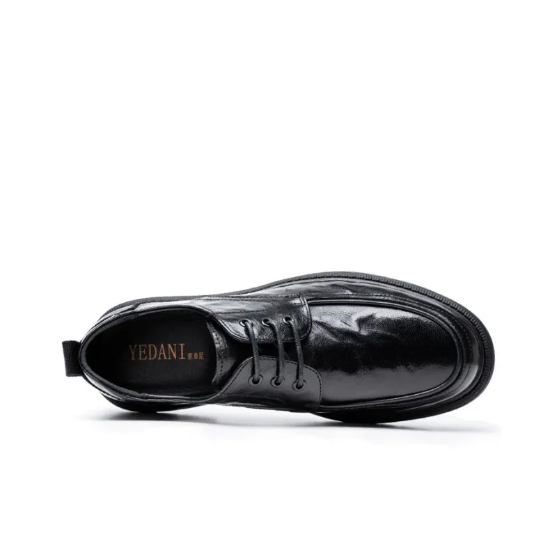 YEDANI Dress Shoes Men Low Top Black/Brown-3