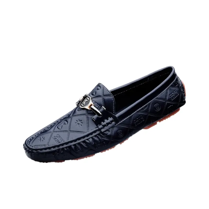 CKVUSAMG Gommino Loafers Men Black/White/Blue-2