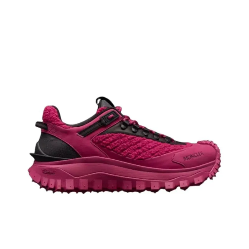 Moncler Trailgrip Low Top Casual Shoes Men's Black Pink-1