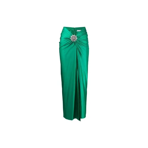 Rabanne Rhinestone-embellished Satin Skirt