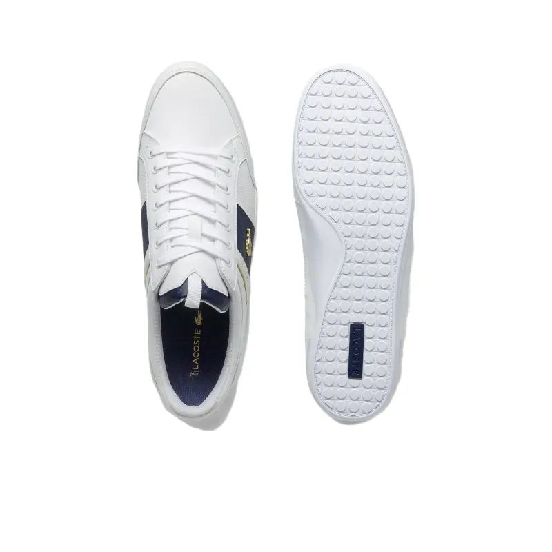 LACOSTE Low Top Skateboard Shoes Men's White-3