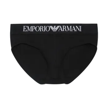 EMPORIO ARMANI Two pack Of Ribbed Cotton Briefs With Logo Band