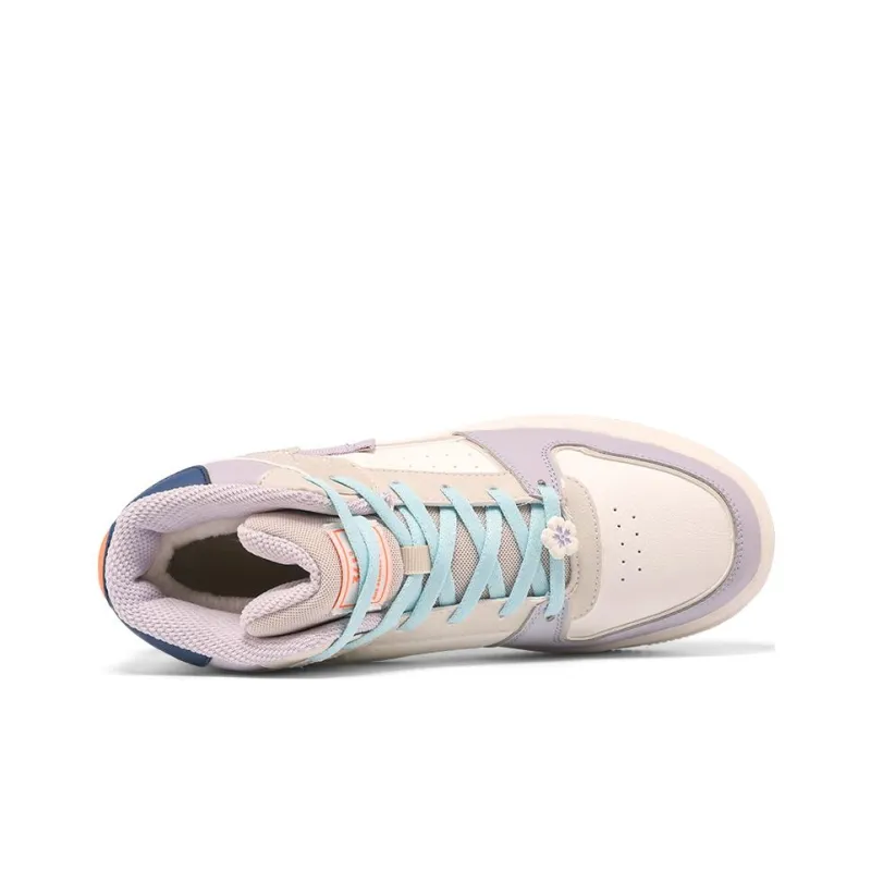 361° Coverage Warm Slip Resistant High Top Skateboard Shoes Women's Oat Milk-1