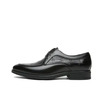 CROWN Dress Shoes Men Low Top Black