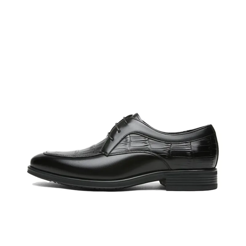 CROWN Dress Shoes Men Low Top Black-0