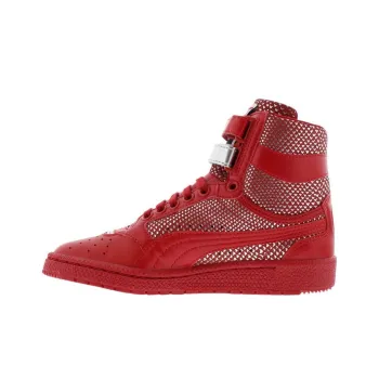 PUMA Sky 2 Slip-Resistant High-Top Skateboard Shoes Women's Red