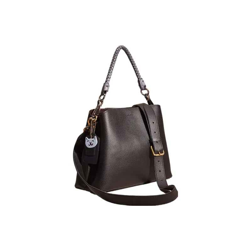 COACH Willow Leather Tote Bag, Shopping Bag, Shoulder Bag, Handbag Large Size Women's Blue & Black-1