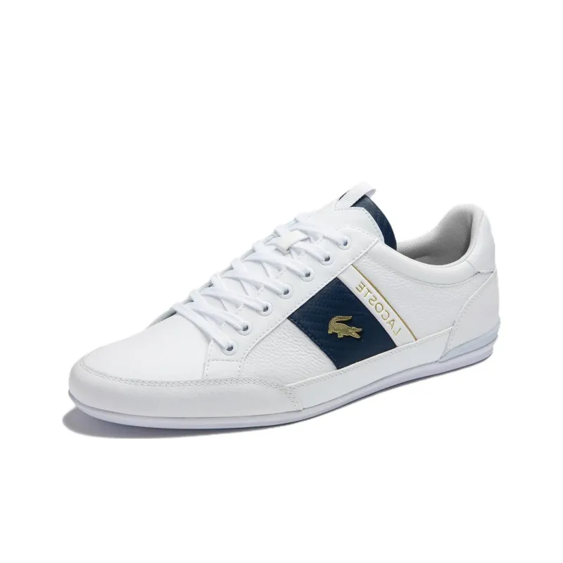 LACOSTE Low Top Skateboard Shoes Men's White-0