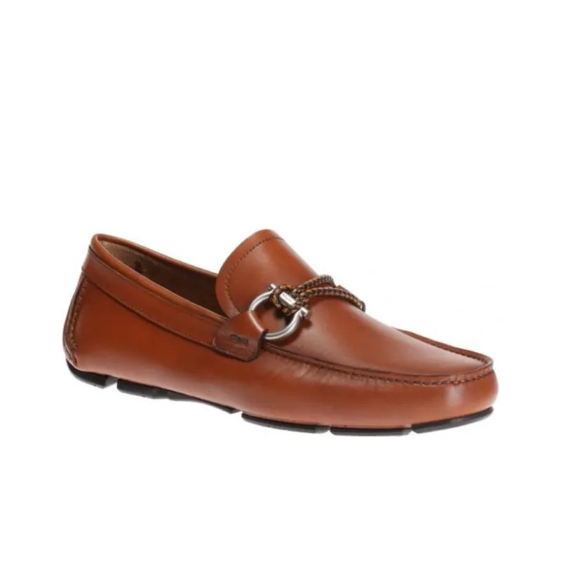 FERRAGAMO Gommino Loafers Men's Brown-1