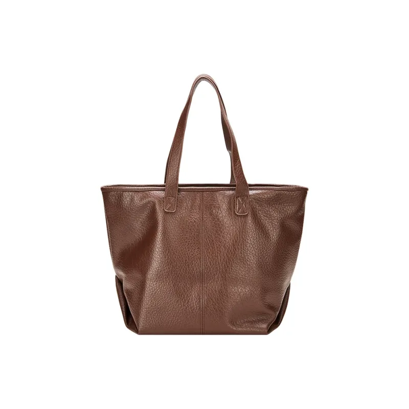 MARKANGARO PU Tote Bag Shopping Bag Handbag Shoulder Bag Medium Size Women's Black/Coffee/Yellow Brown-5