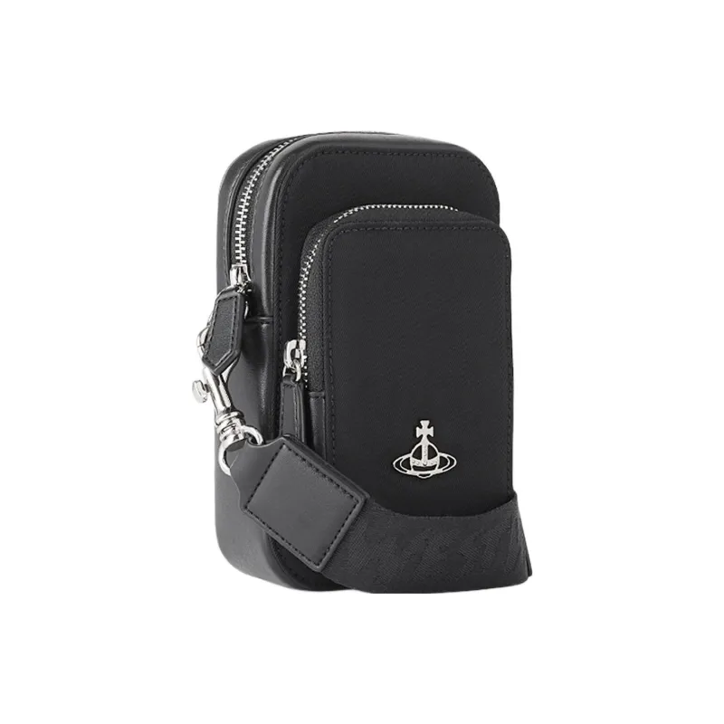 Vivienne Westwood Recycled Polyester One Shoulder Crossbody Cell Phone Pouch Regular Men's Black-1