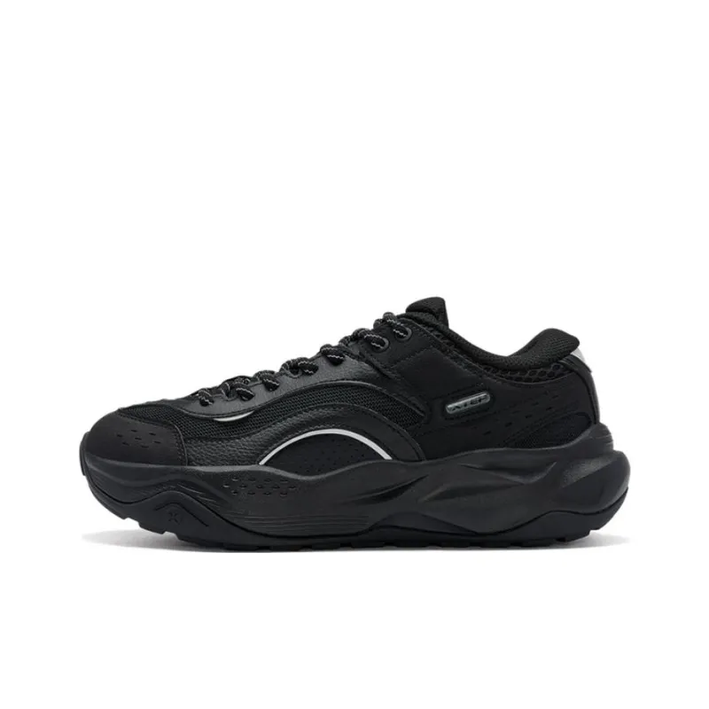 XTEP Cushioning Anti Slip And Wear Resistant Low Top Casual Shoes Men's Black-0