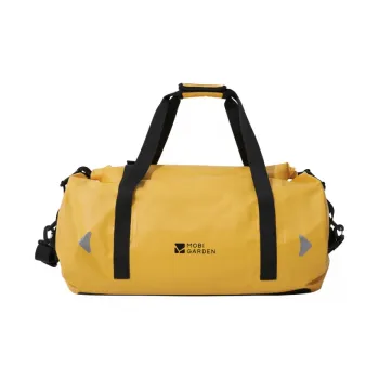 MOBI GARDEN PVC Polyvinyl Chloride With Polyester Motorcycle Camel Bag Storage Bag Travel Bag Unisex Golden Leaf Yellow