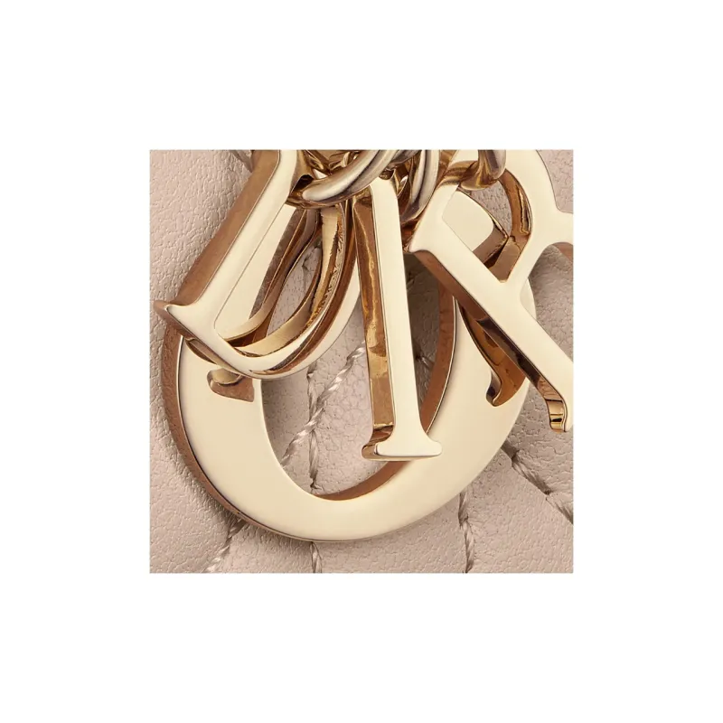 DIOR Lady Dior Lambskin Wallet Mini Women's Caramel Beige-5