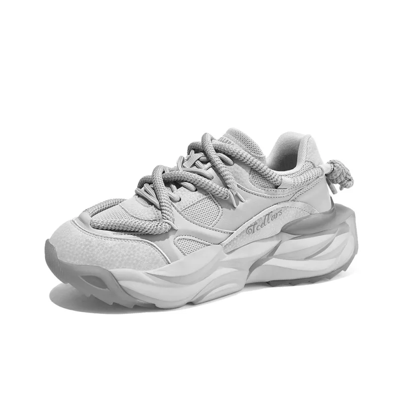 TCELLARS Cushioned Wear-Resistant Impact-Resistant Lightweight Height Increasing Low-Top Chunky Sneakers Unisex-1