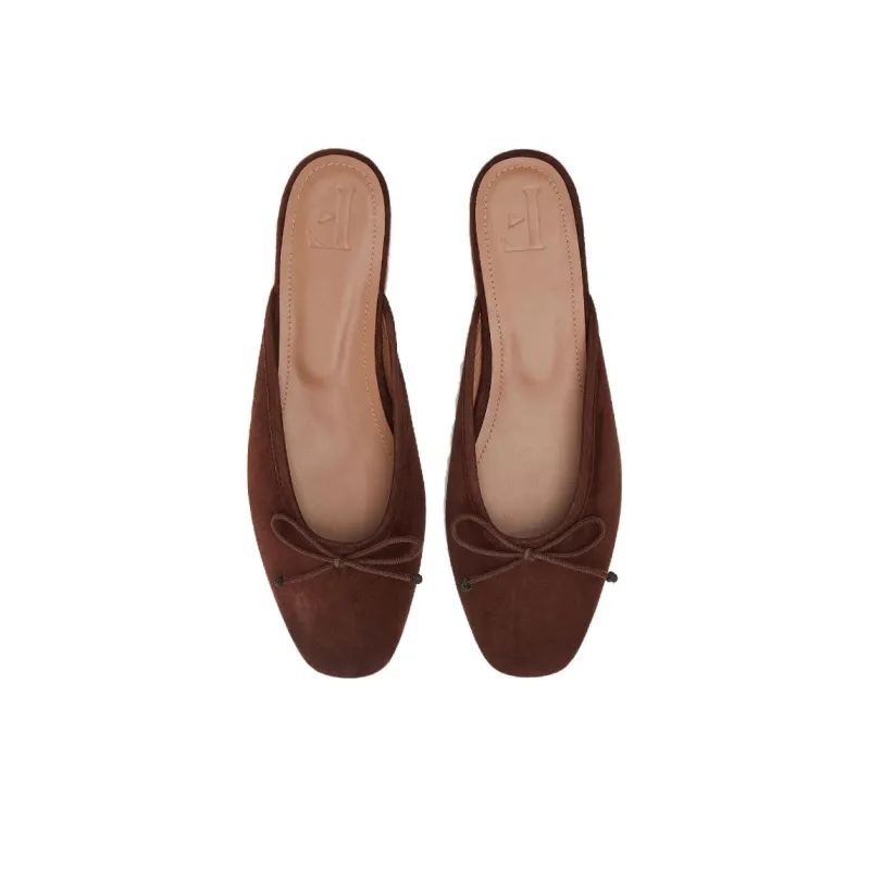 FLATTERED Malva Closed Toe Slippers 1.5cm Women's Brown-3
