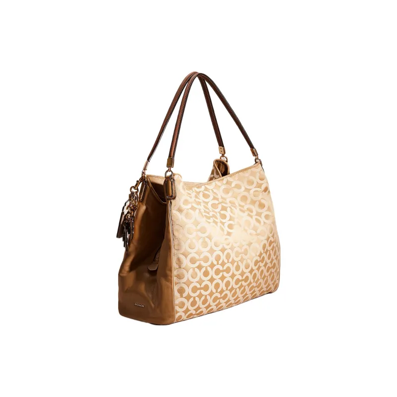 COACH Phoebe Fabric Hobo Bag Handbag Shoulder Bag Women's Gold-1
