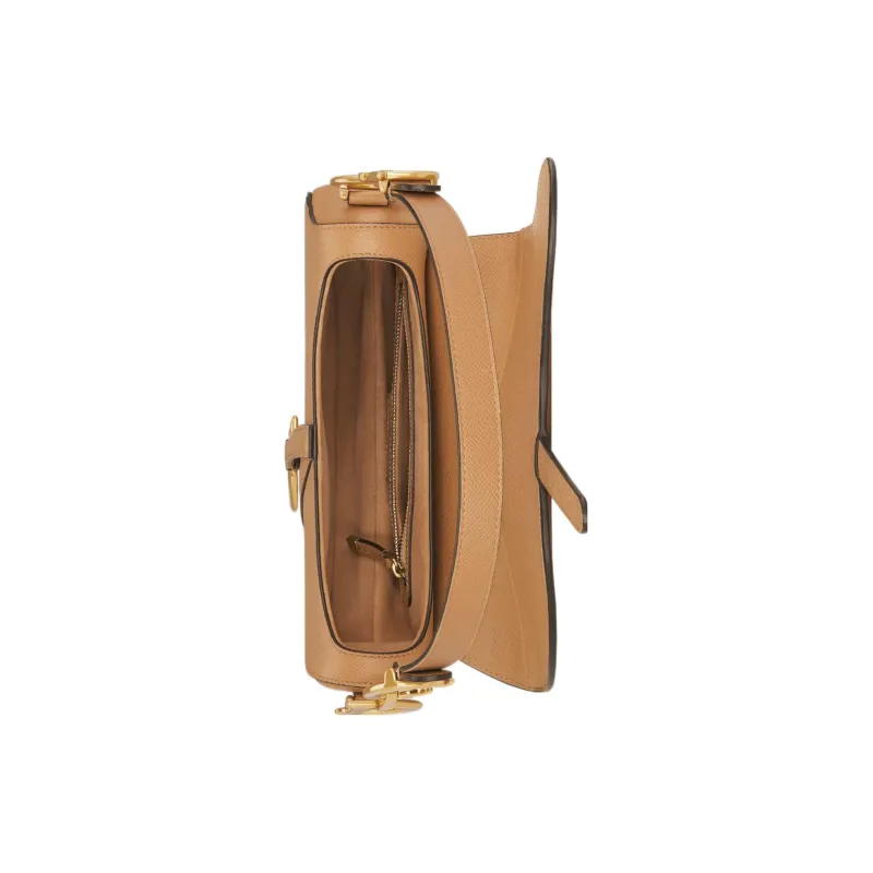 DIOR Saddle Grained Calfskin Saddle Bag Shoulder Bag Crossbody Bag Handbag Women's Tan-4