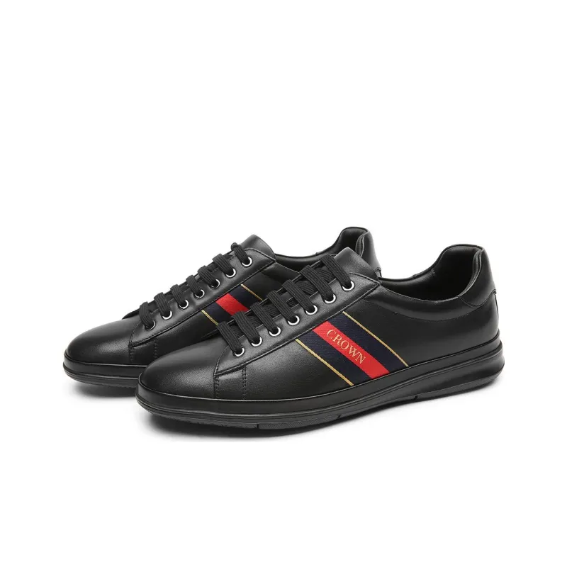 CROWN Low Top Skateboard Shoes Men's Black-1