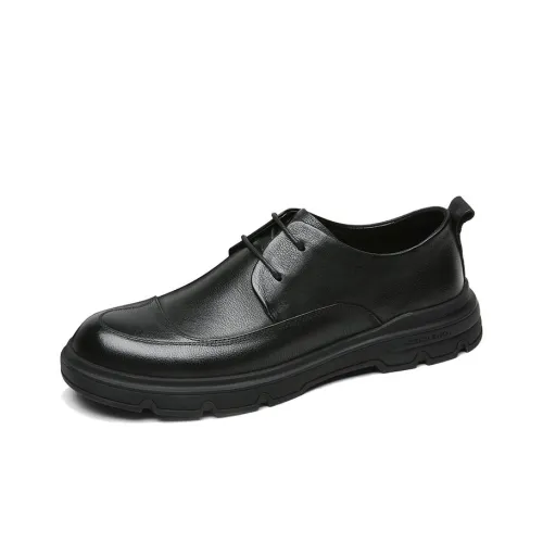 CROWN Casual Shoes Men's Black One Yard Larger