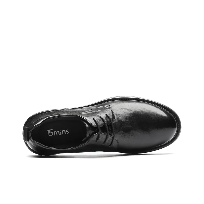 15 MINS Dress Shoes Men Low Top Black/Brown-3