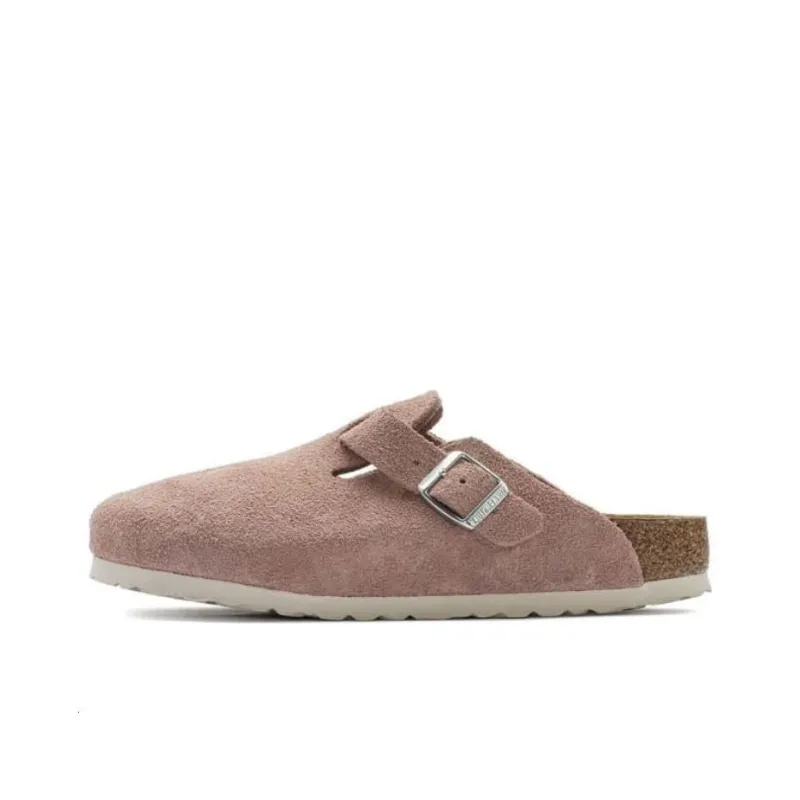 Birkenstock Boston Soft Footbed Suede Leather Narrow Fit 'Pink Clay' Women's-0