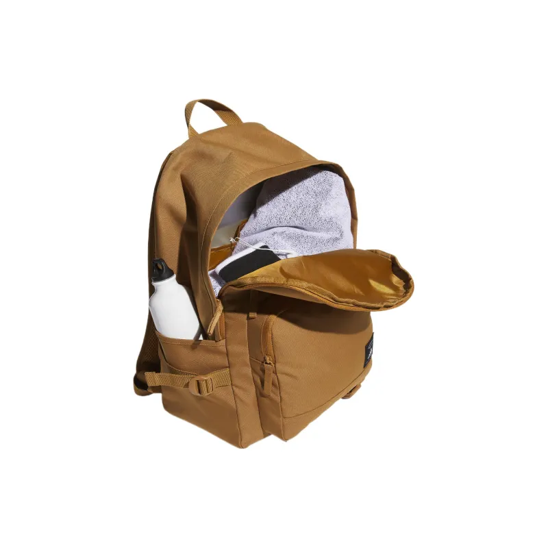 Adidas Recycled Material Polyester Backpack Regular Unisex Bronze Strata-3