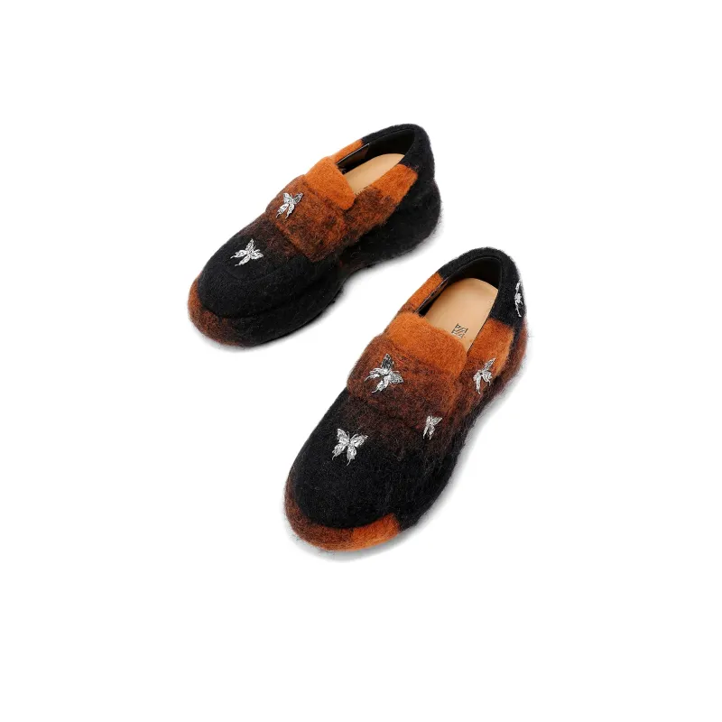 Hoov Loafers Women's Turquoise/Orange Black-6