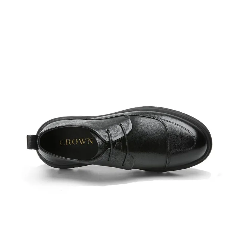 CROWN Casual Shoes Men's Black One Yard Larger-3