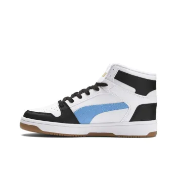 PUMA Rebound Layup Slip-Resistant High-Top Skateboard Shoes Men's White Black Blue