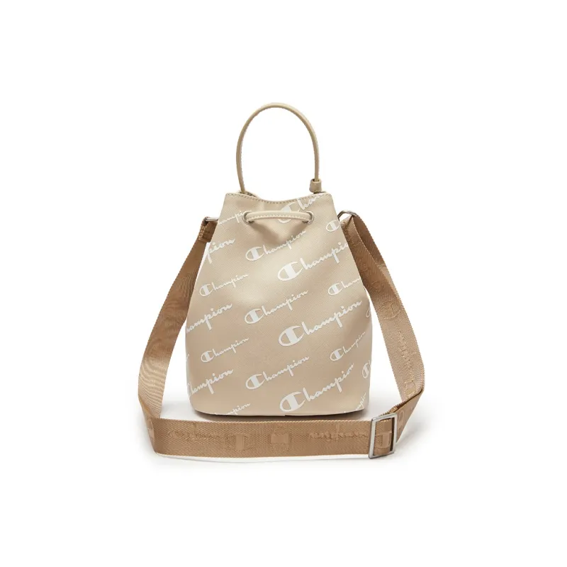 Champion Synthetic Leather Bucket Bag Crossbody Handbag Small Size Unisex Khaki/Blue-3