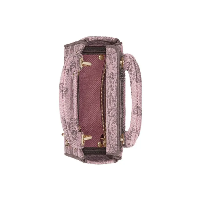 DIOR Lady D-Lite Embroidery One Shoulder Crossbody Daphne Bag Handbag Mini Women's Pink/Gray-4