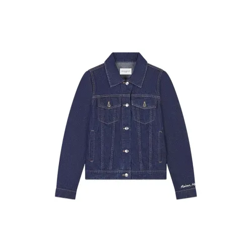 Maison Kitsune Denim Jackets Women's Navy Blue