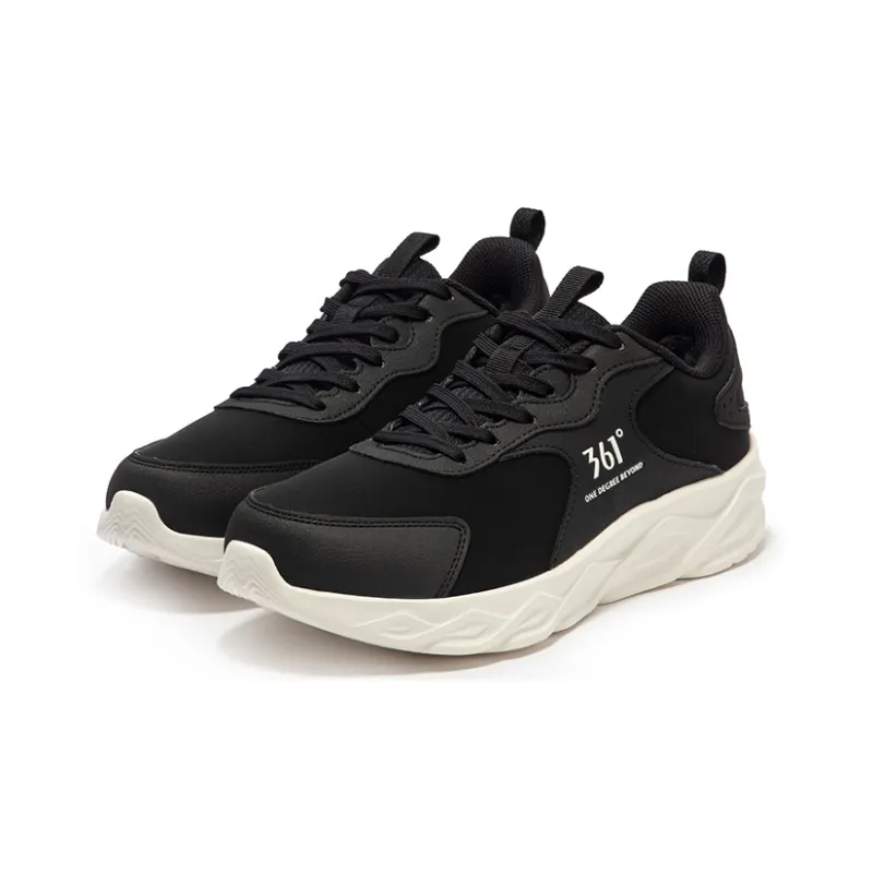 361° Blade Warm Low Top Running Shoes Women's Black White-2