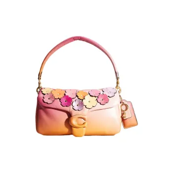 COACH Pillow Nappa Leather Pillow Bag Handbag Shoulder Bag Women's Brass Multicolor Miniature Oxen