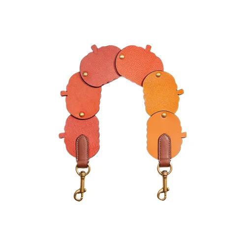 COACH Straps Leather Bag Straps Women's Orange Multi