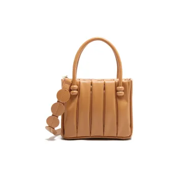 MICOCAH PU Shoulder Bag, Crossbody Bag, Handbag Regular Women's Pumpkin/Soy Milk White/Coffee Brown