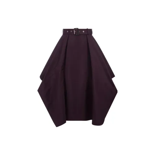 Alexander McQueen Casual Long Skirts Women's Dark Purple