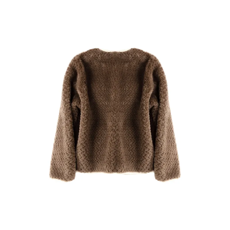 XIANGYING Velvet feel Coat Women's Coffee-1