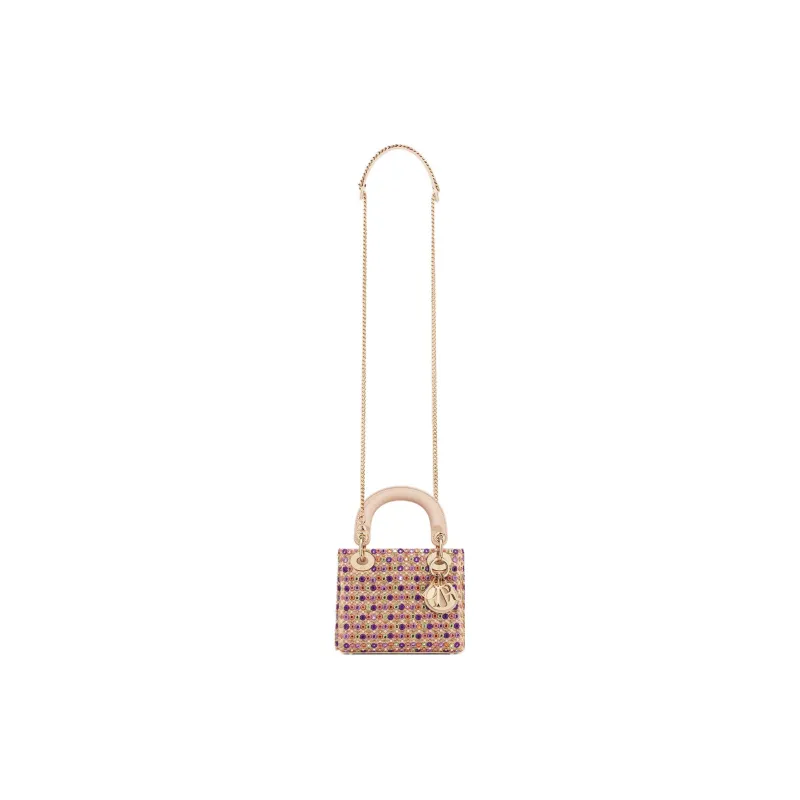 DIOR Lady Dior Satin Lady Dior Bag, Shoulder Bag, Crossbody Bag, Handbag Mini Women's Multicolor-3