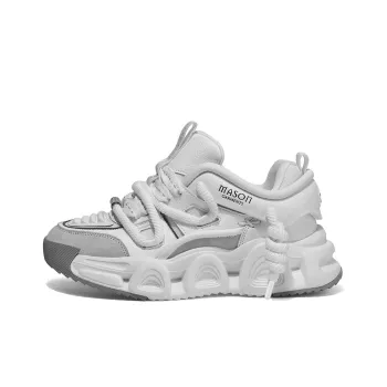 Masongarments Storm 2 Height Increasing Wear Resistant Low Top Chunky Sneakers Unisex Ivory White Box Limited Edition