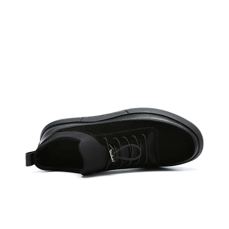 YEDANI Slip Resistant Low Top Skateboard Shoes Men's Black-4
